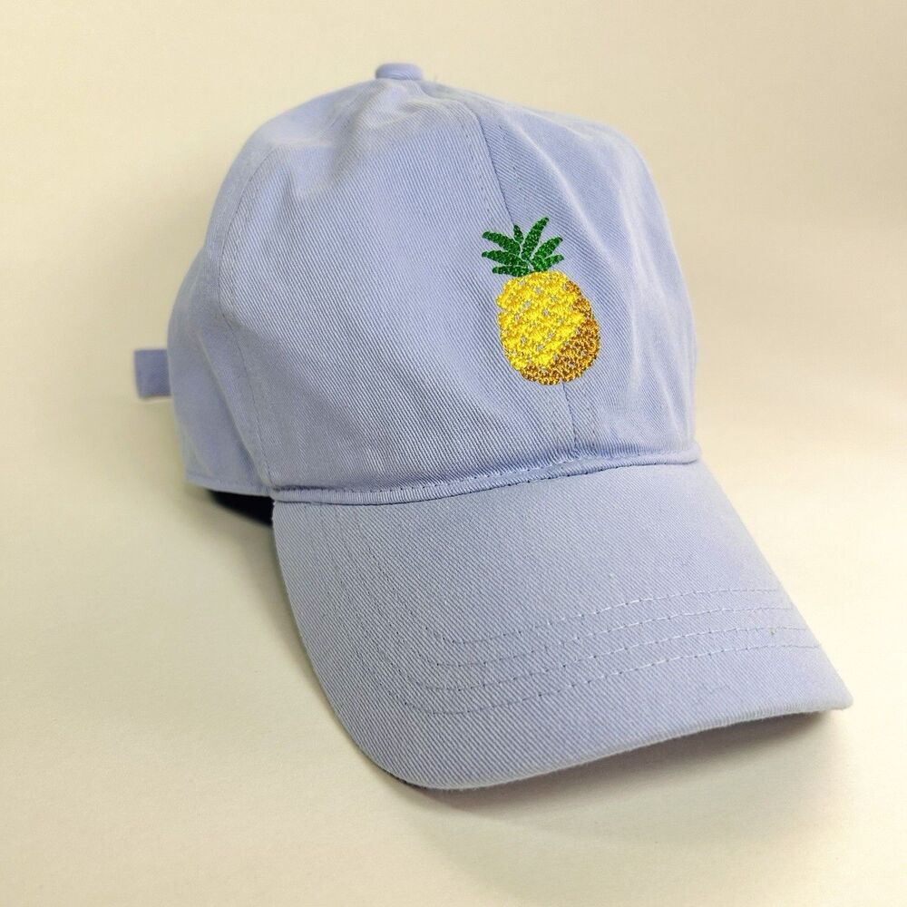 Pineapple Baseball Hat Womens OSFM Lavendar Purple Strapback Cap David and Young